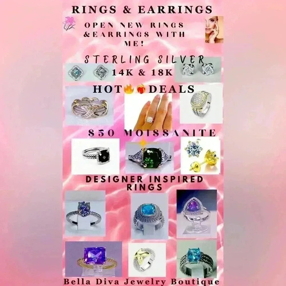 7/11 9:00 EST  RINGS & EARRINGS  NEW & UNLISTED - Picture 1 of 16